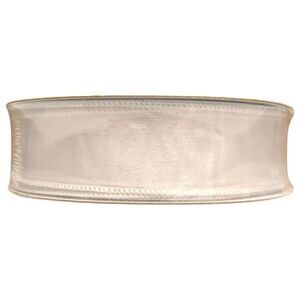 Member's Mark Wired Edge Premium Spring Ribbon, 1.5"W x 50yds - White